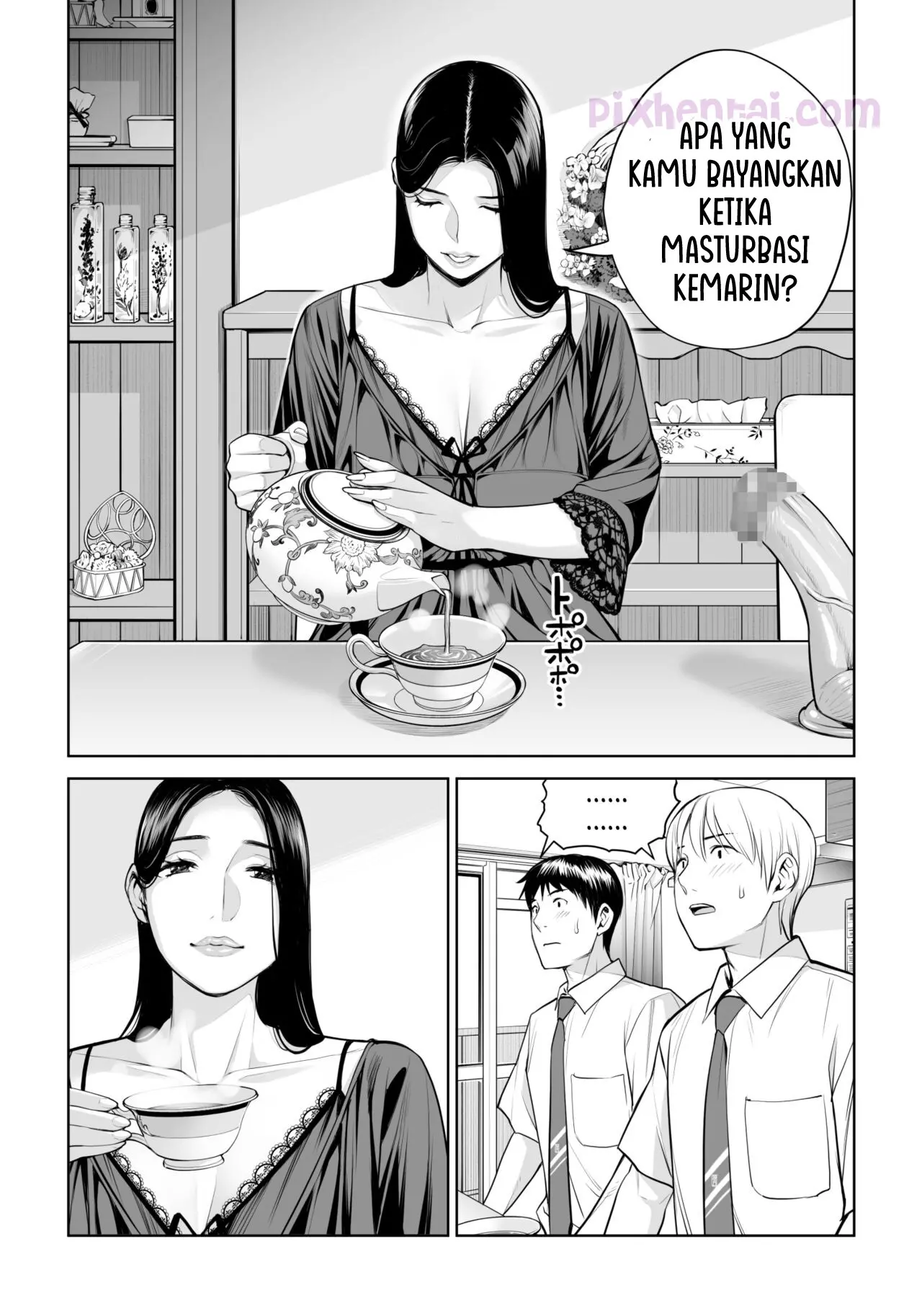 Komik hentai xxx manga sex bokep Kurokami Onna no Fudeoroshi Mbak-Mbak Kasir Bohay Penggoda Perjaka 27